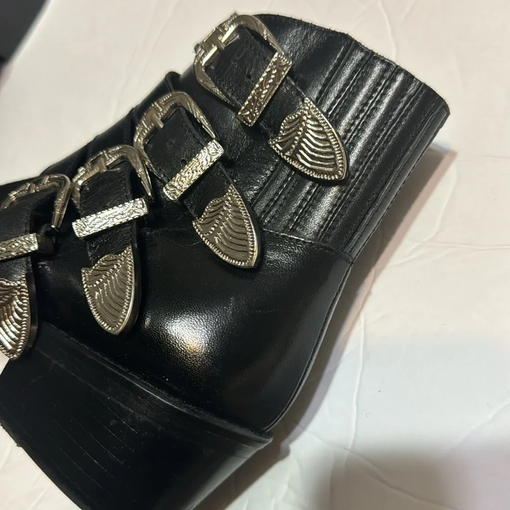 TOGA PULLA buckle-strap mid heel boots - Picture 5 of 8